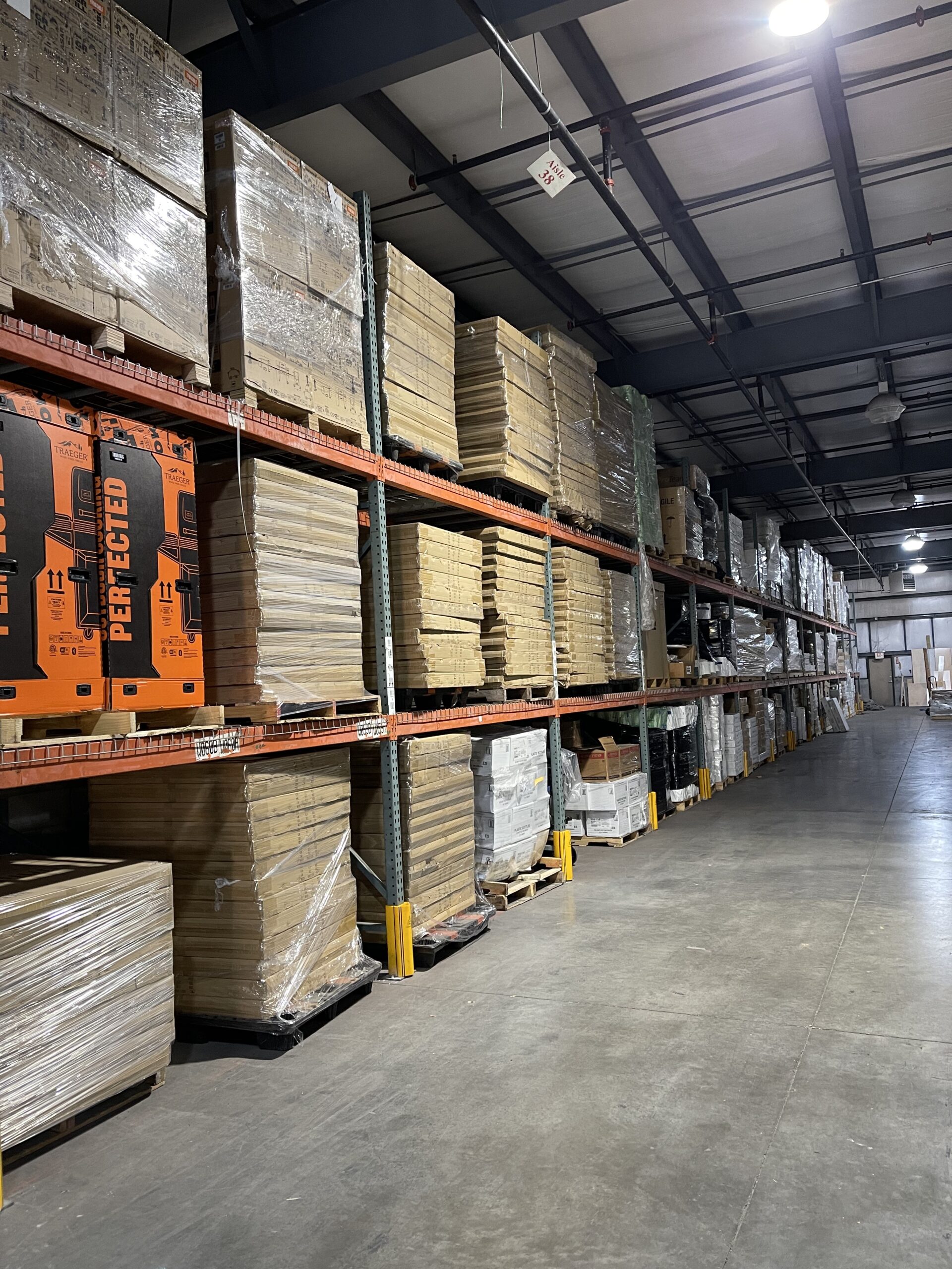 Noteworthy Warehousing and Logistics warehouse storage area with racks and pallet storage
