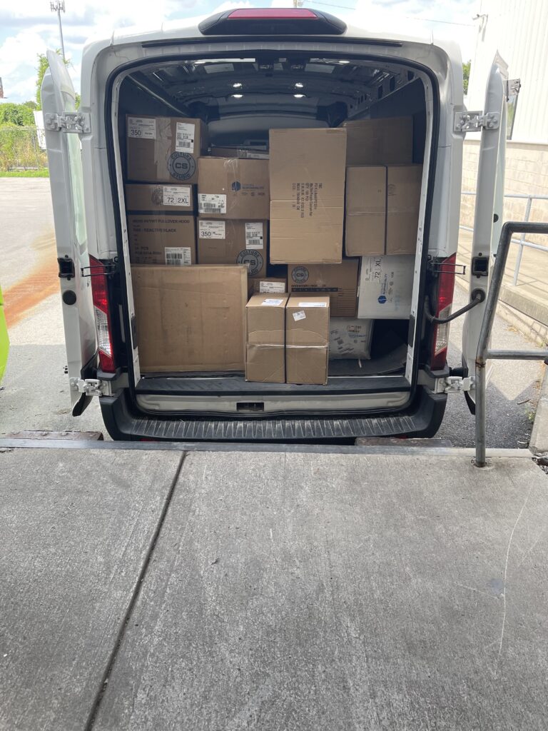 Sprinter Van shipping with a van dock